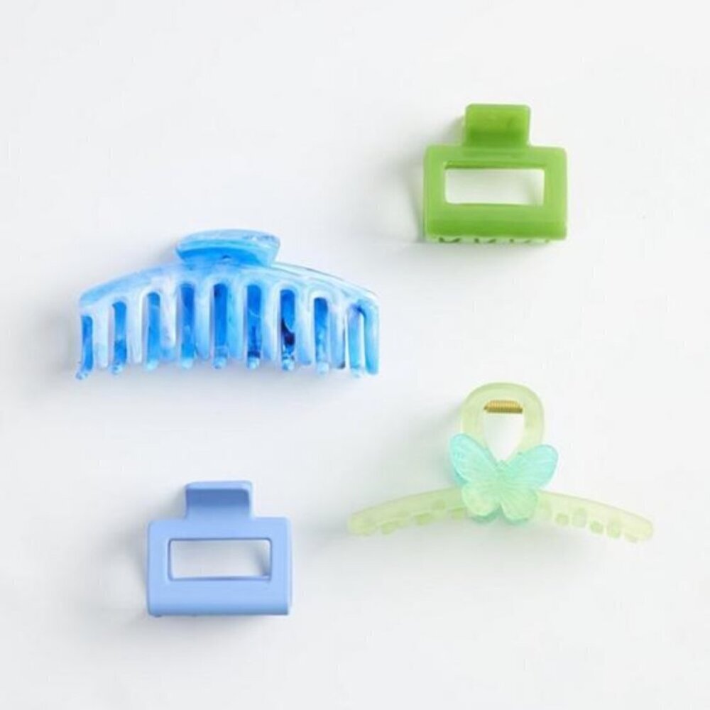 Torrid - Butterfly Hair Claw Clip Set in Blues & Greens​​​​​​